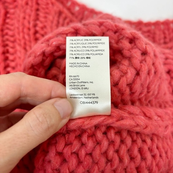 Free People Be There Chunky Knit Pullover in Coral Size XS - Picture 9 of 11